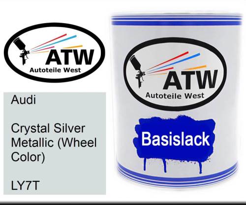 Audi, Crystal Silver Metallic (Wheel Color), LY7T: 1L Lackdose, von ATW Autoteile West.